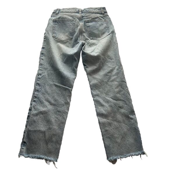 J Galt Shanghai‎ Straight Leg Raw Hem Jeans Size M Button Fly - Picture 2 of 4